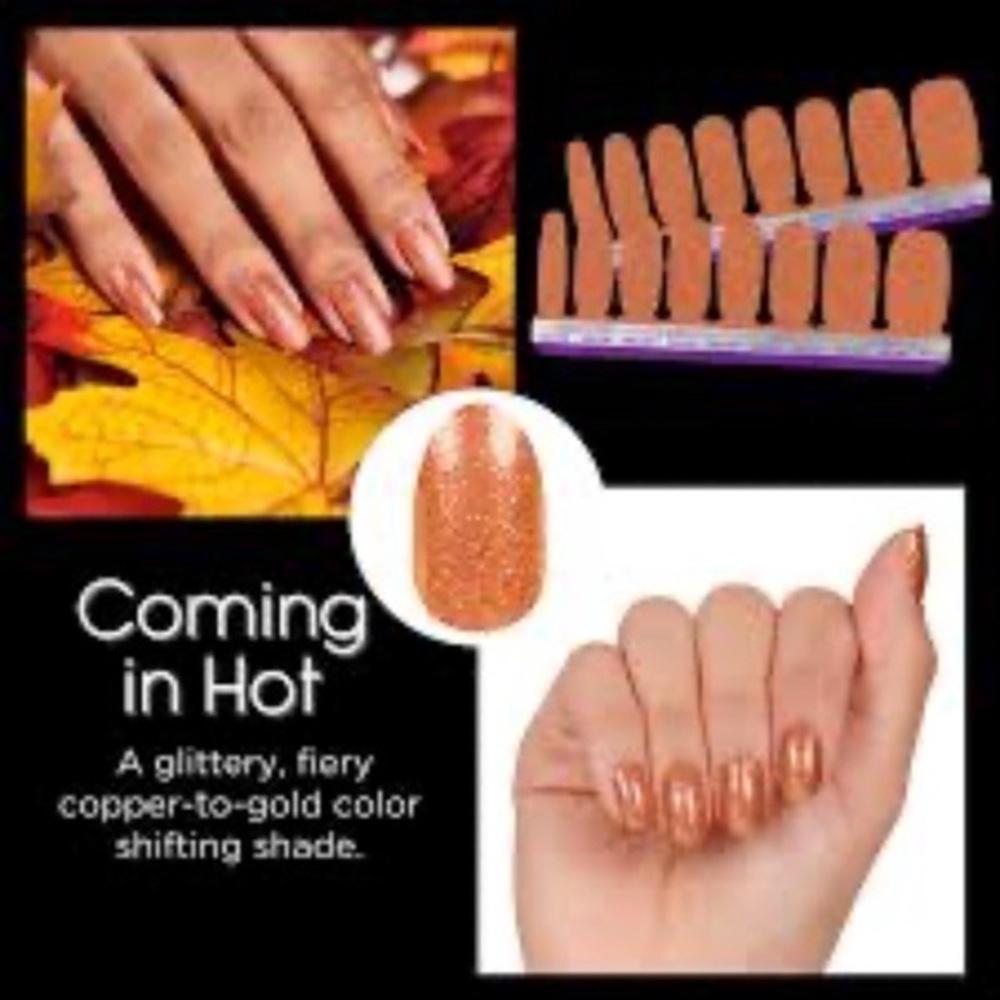 Color Street Copper-to-Gold Glitter Press-On Nails